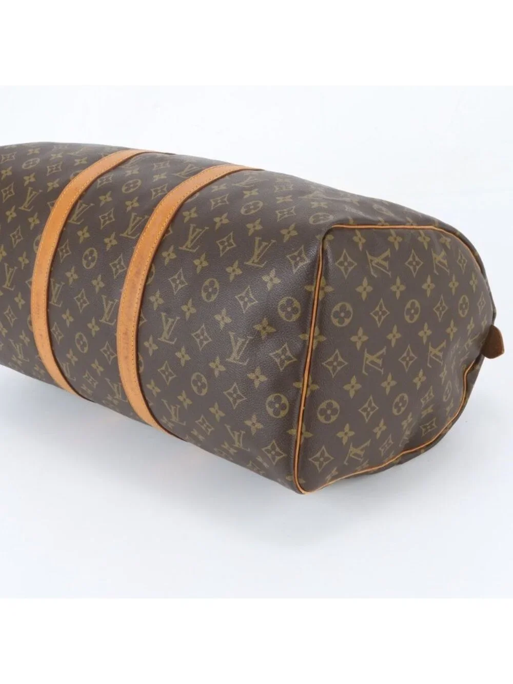Louis Vuitton Monogram Keepall 50 Leather Boston Bag Tote Travel